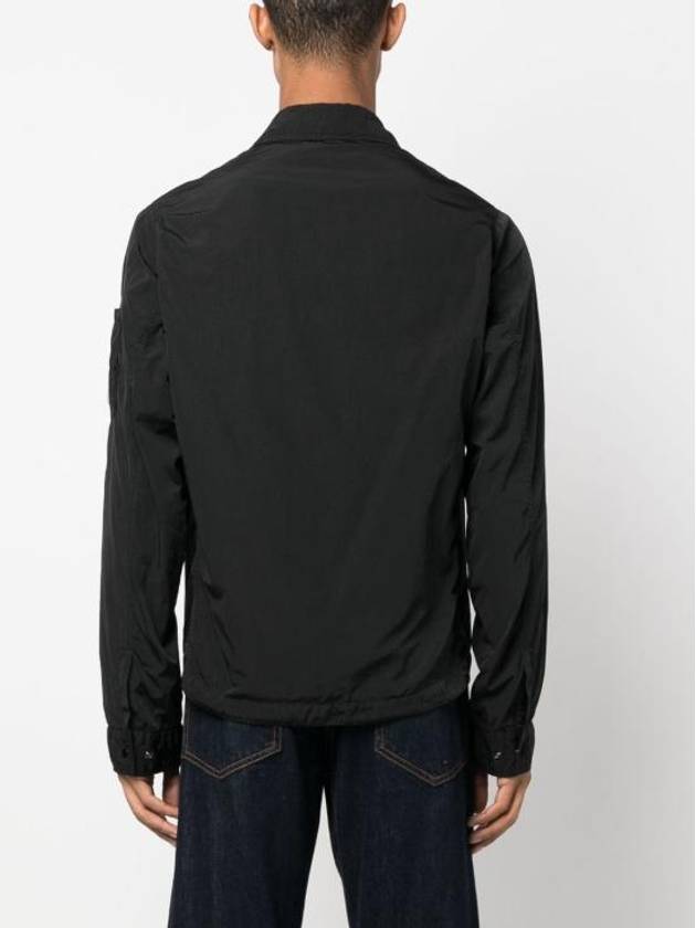 Chrome-R Zip-Up Over Long Sleeve Shirt Black - CP COMPANY - BALAAN 3