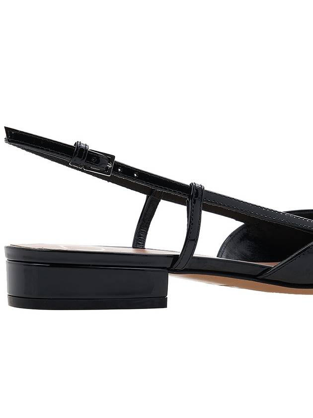 Women's V Logo Signature Leather Mule Sandals Black - VALENTINO - BALAAN 11