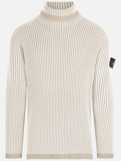 Vanish Full Rib RWS Wool Knit Top Natural White - STONE ISLAND - BALAAN 2