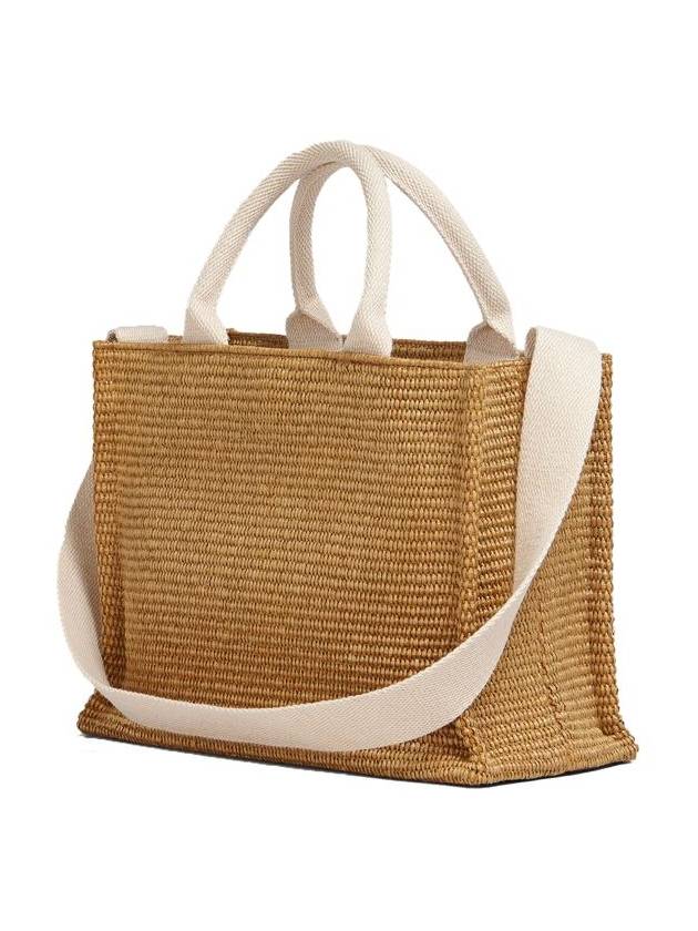 Small Raffia East West Tote Bag Brown - MARNI - BALAAN 4