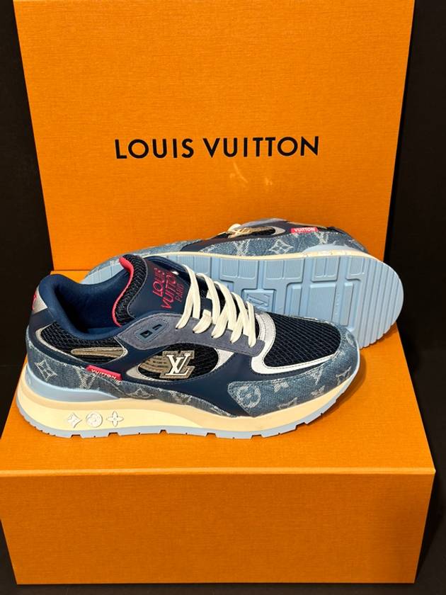 Men's Runaway Blue Denim Sneakers - LOUIS VUITTON - BALAAN 6