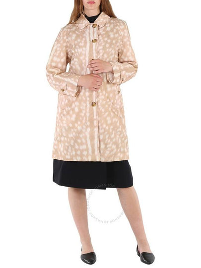 Women Brunstane Deer Print Nylon Single Coat Orange - BURBERRY - BALAAN 2