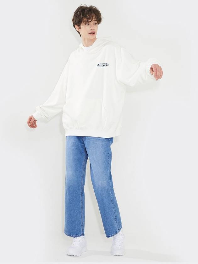 Globe Hoodie Oversize fit White - AOX - BALAAN 6