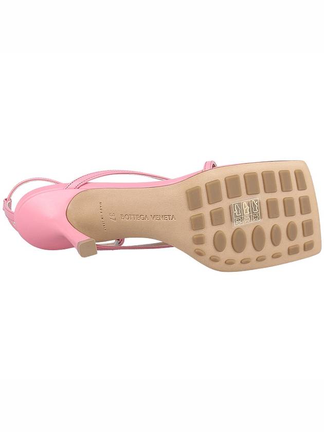 Stretch Leather Sandal Heels Pink - BOTTEGA VENETA - 10