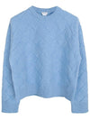 Intrecciato Wool Knit Top Light Blue - BOTTEGA VENETA - BALAAN 2