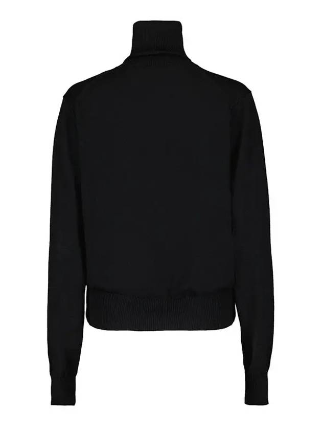 Small Heart Logo Turtleneck Black - AMI - BALAAN 3