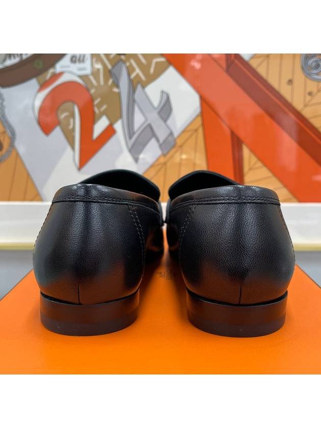 Paris Goatskin Loafers Permabrass Noir - HERMES - BALAAN 8