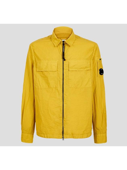 Chrome R Lens Wappen Overshirt Zip-Up Jacket Yellow - CP COMPANY - BALAAN 2