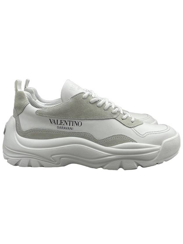 Gumboy Calfskin Low Top Sneakers White - VALENTINO - BALAAN 3