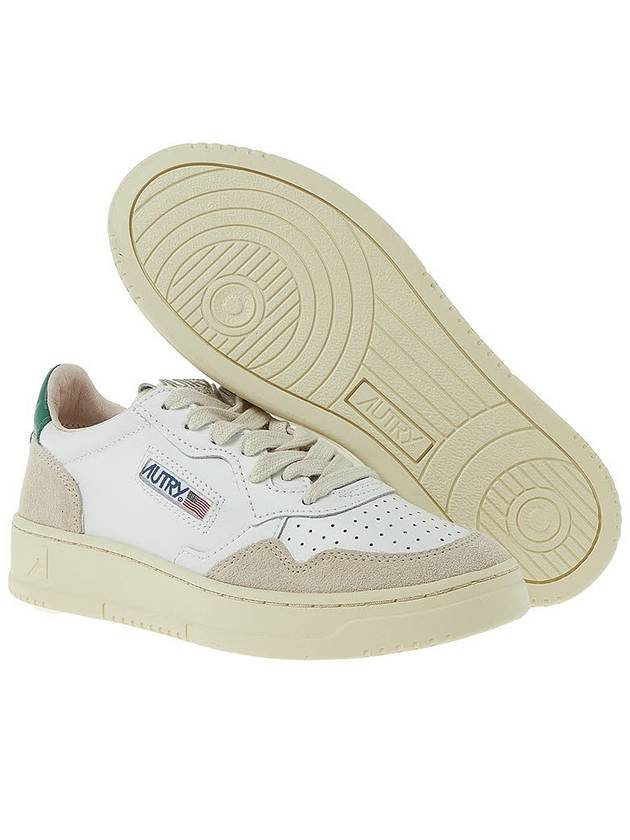 Medalist Suede Green Tab Low Top Sneakers White Beige - AUTRY - BALAAN 6