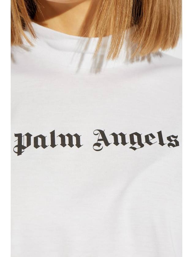 Palm Angels T-shirt With Logo, Women's, White - PALM ANGELS - BALAAN 5