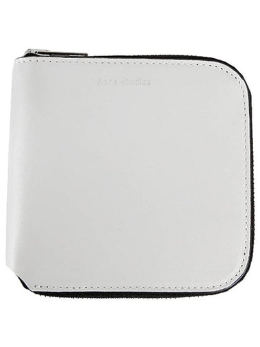 Acne CG0106 AL4 logo medium bifold wallet white black wallet TJ - ACNE STUDIOS - BALAAN 1