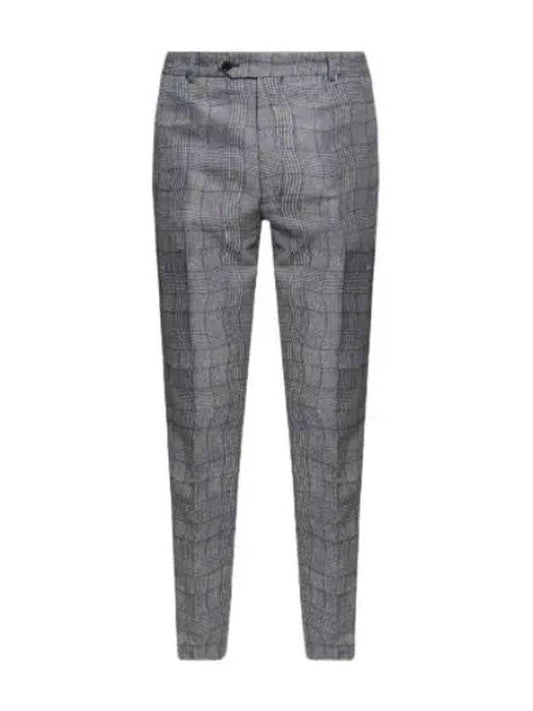 Wavy check suit pants gray slacks - KENZO - BALAAN 1