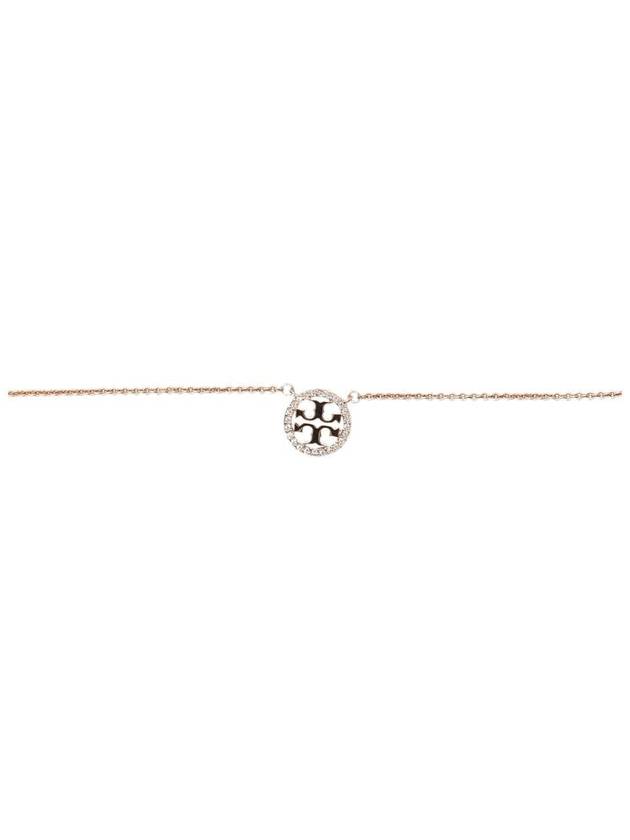 Miller Pave Logo Delicate Necklace Rose - TORY BURCH - BALAAN 3