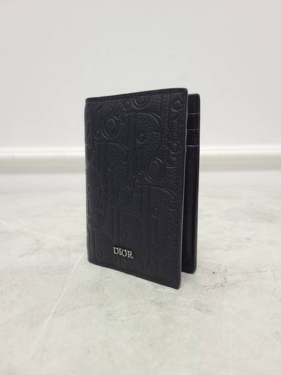 Black Graffiti Oblique Vertical Two fold Wallet - DIOR - BALAAN 2