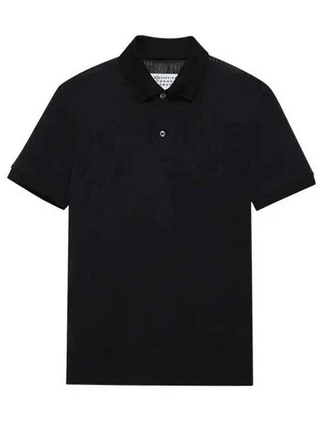 Women's Stitch Knit Short Sleeve Polo Shirt Black - MAISON MARGIELA - BALAAN 3