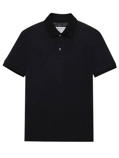 Women's Stitch Knit Short Sleeve Polo Shirt Black - MAISON MARGIELA - BALAAN 2