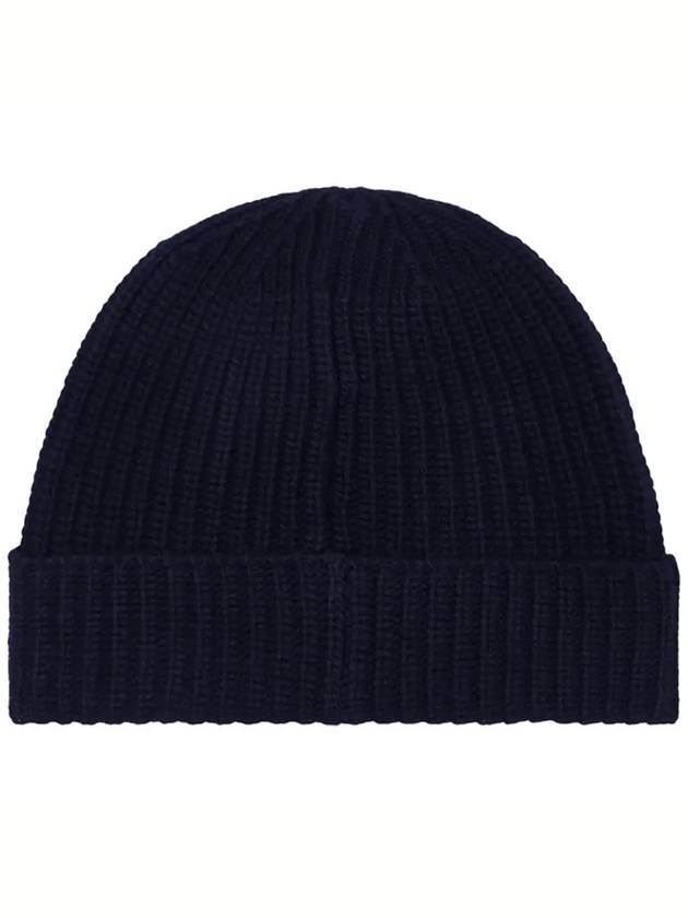 Wappen Patch Wool Beanie Navy - STONE ISLAND - BALAAN 4