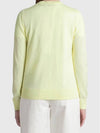 Fox Head Round Neck Cardigan Yellow Women s - MAISON KITSUNE - BALAAN 5