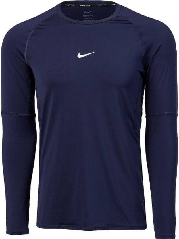 Men's Dri-FIT Slim Long Sleeve T-Shirt Navy - NIKE - BALAAN 2