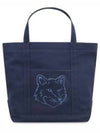 Fox Head Small Tote Bag Ink Blue - MAISON KITSUNE - BALAAN 2