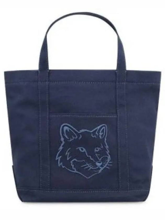 Fox Head Small Tote Bag Ink Blue - MAISON KITSUNE - BALAAN 2