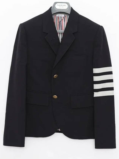 Plain Weave Suiting Classic 4 Bar Jacket Navy - THOM BROWNE - BALAAN 2