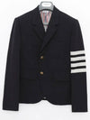 Plain Weave Suiting Classic 4 Bar Jacket Navy - THOM BROWNE - BALAAN 4