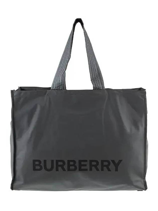 Logo Print Nylon Tote Bag Grey - BURBERRY - BALAAN 2