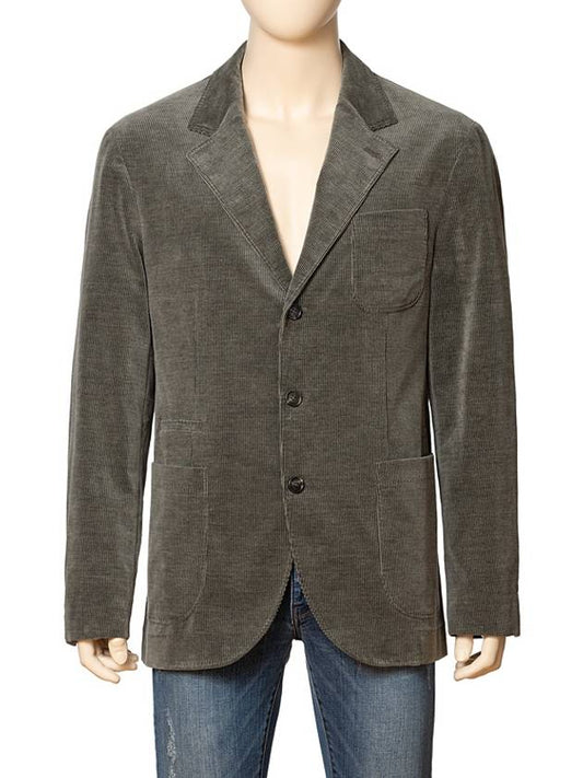 corduroy blazer jacket green - BRUNELLO CUCINELLI - BALAAN 2