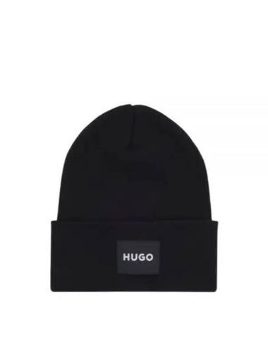 Green Cotton beanie hat with logo label 50521527 00 - HUGO BOSS - BALAAN 1