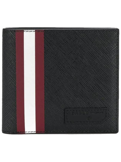 Stripe Logo Patch Brasai Of Half Wallet Black - BALLY - BALAAN 2