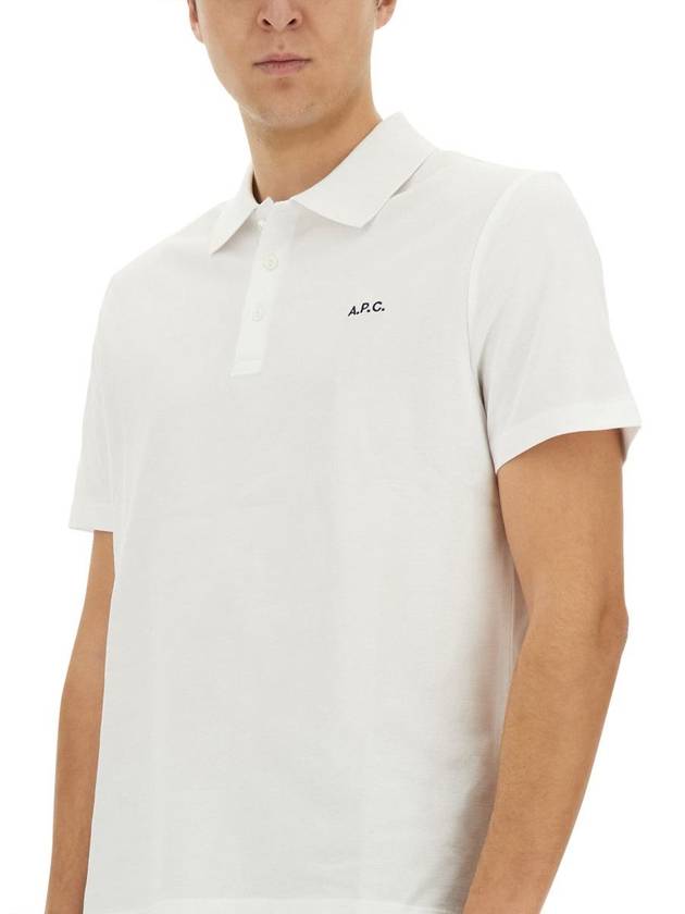 Carter Cotton Polo Shirt White - A.P.C. - BALAAN 5