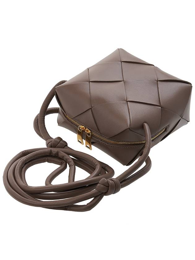 Cassette Intrecciato Mini Shoulder Bag Brown - BOTTEGA VENETA - BALAAN 5