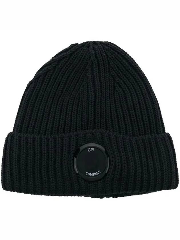 Lens Wappen Wool Beanie Dark Grey - CP COMPANY - BALAAN 2