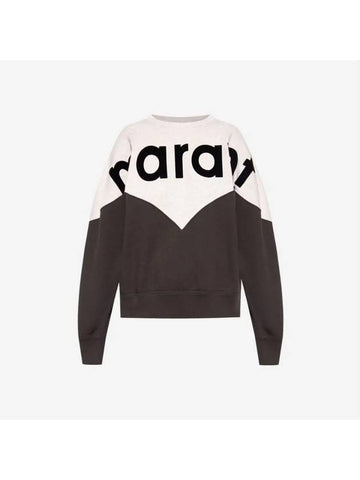 W Isabel Marant Houston Two tone Sweatshirt Faded Black SW0006FA A1M08E 02FK - ISABEL MARANT - BALAAN 1