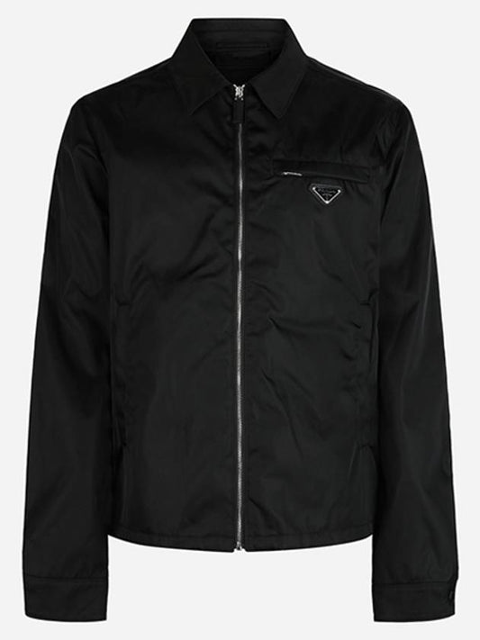Re-Nylon Zip Up Gabardine Blouson Jacket Black - PRADA - BALAAN 2
