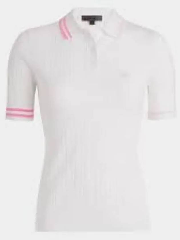 G FORE 24 CONTRAST STRIPE COTTON BLEND RIBBED KNIT POLO GLS000005 SNO Women s rib 1231533 - G/FORE - BALAAN 1