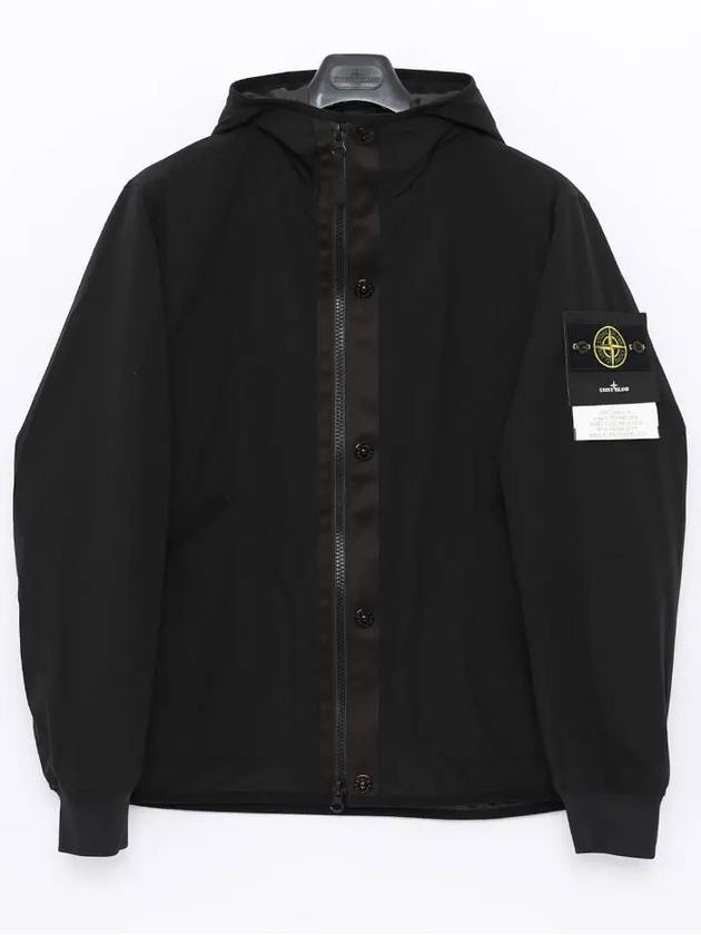 Soft Shell-R E.Dye Pure Insulation Technology Recycled Polyester Primaloft Hooded Jacket Black - STONE ISLAND - BALAAN 4