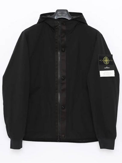 Soft Shell-R E.Dye Pure Insulation Technology Recycled Polyester Primaloft Hooded Jacket Black - STONE ISLAND - BALAAN 2