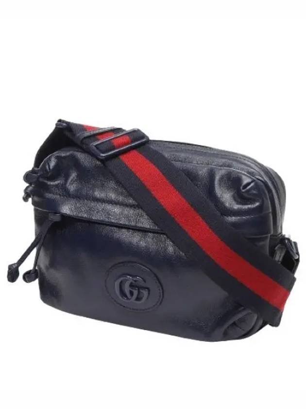 GG Supreme Leather Cross Bag Dark Blue - GUCCI - BALAAN 2