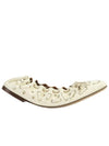 Oracia Grommet Leather Flat Eggshell - CHLOE - BALAAN 1