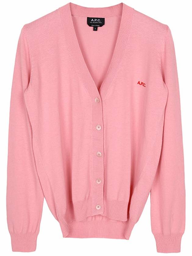 Bella Logo Embroidery Cardigan Pink - A.P.C. - BALAAN 2