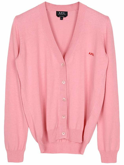 Bella Logo Embroidery Cardigan Pink - A.P.C. - BALAAN 2