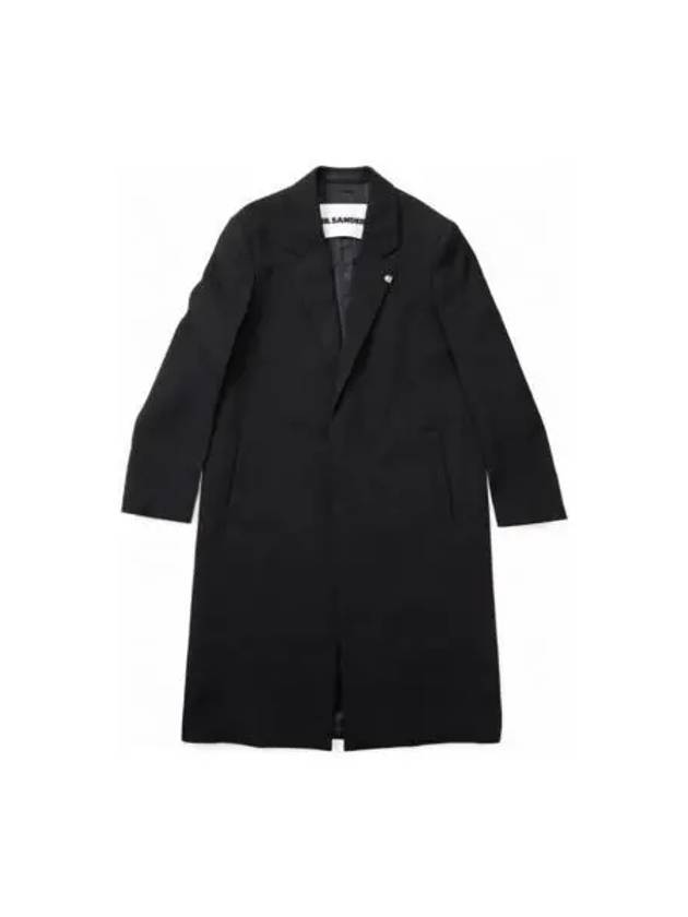 Back Slit Wool Single Coat Black - JIL SANDER - BALAAN 2