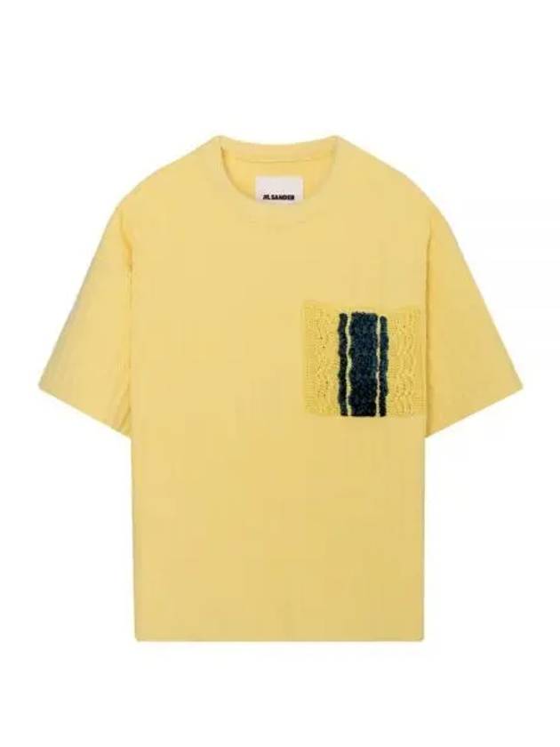 Women's Crew Neck Cotton Short Sleeve T-Shirt Yellow - JIL SANDER - BALAAN 2