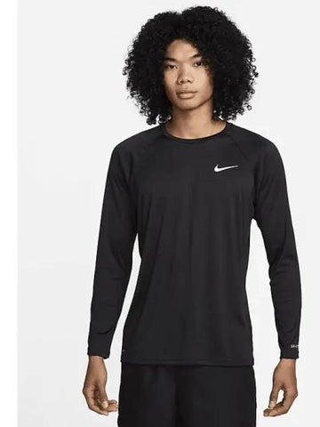 Essential Men s Long Sleeve Hydroguard Swim Shirt Black White DM3768 010 699111 - NIKE - BALAAN 1