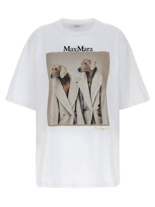 Tacco Cotton Short Sleeve T-Shirt White - MAX MARA - BALAAN 1