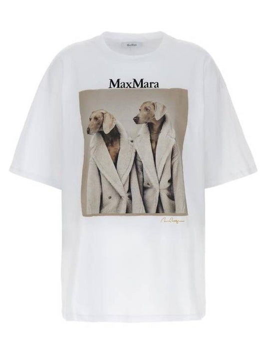 Taco Tacco Cotton Short Sleeve T Shirt White - MAX MARA - BALAAN 1