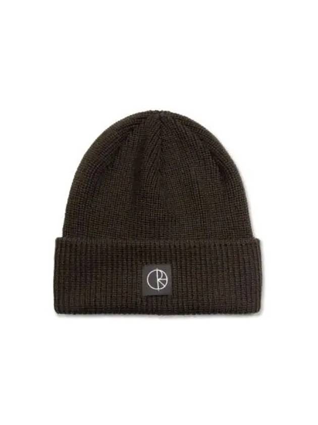 POLAR Double Fold Merino Beanie Brown - POLAR SKATE CO. - BALAAN 1